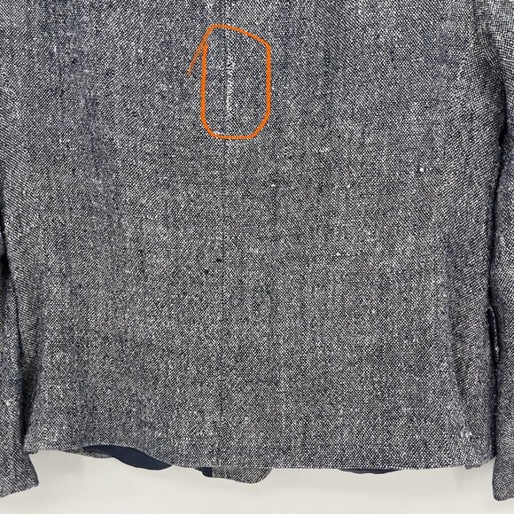 Akris Punto Plus 100% Silk Tweed Blazer Jacket Sz 14 - Picture 12 of 12